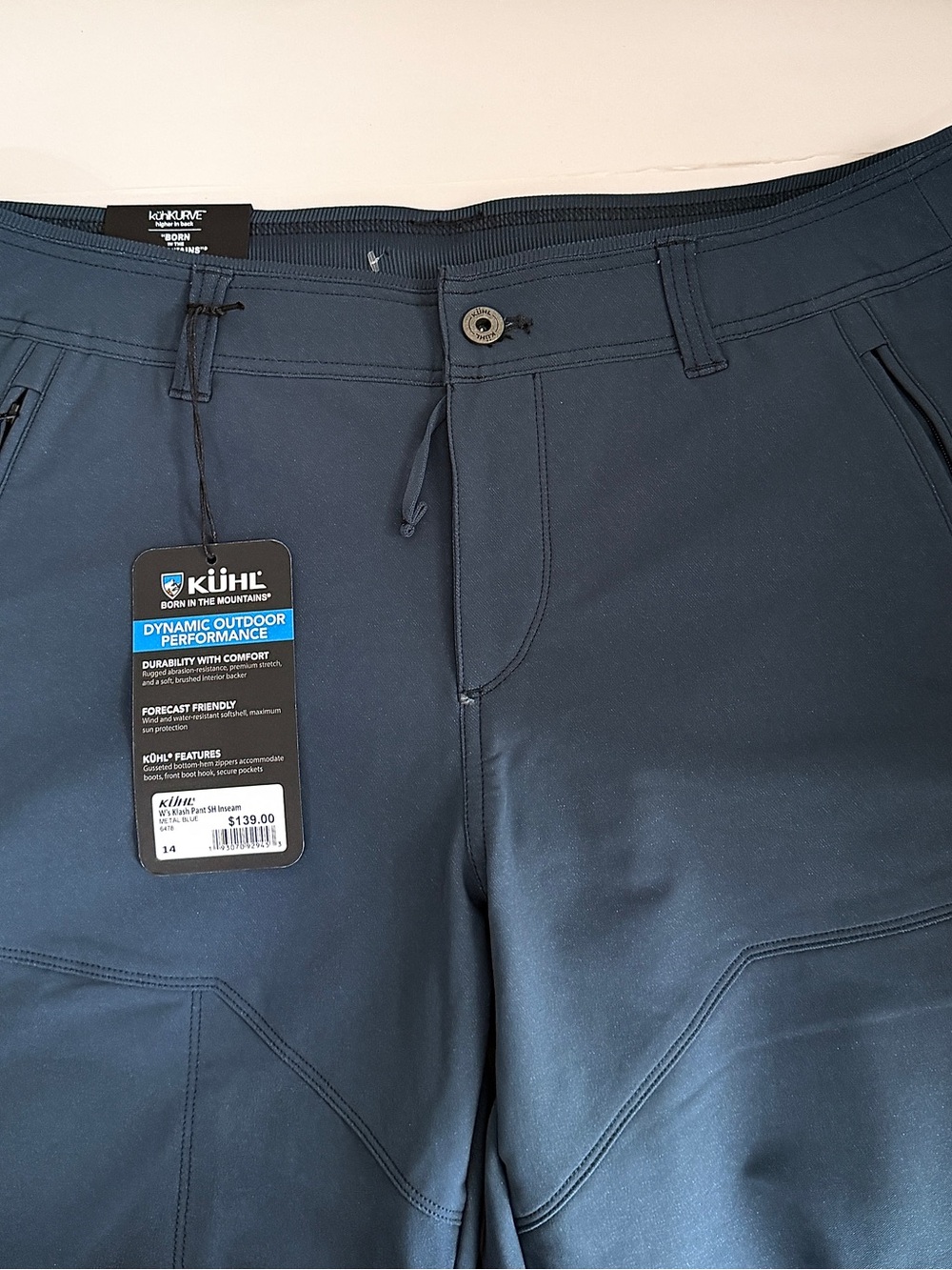 Kuhl Womens Pants Size 14 Klash Cargo Hiking Blue Outdoor Stretch Water Wind New - Picture 7 of 14